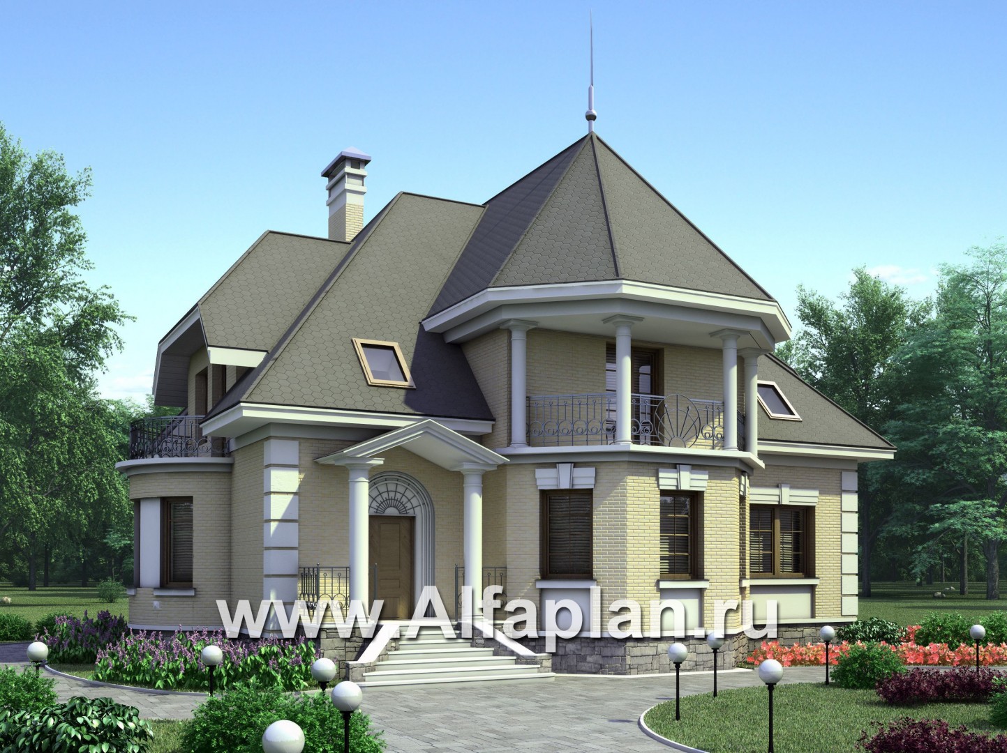 Проекты домов Альфаплан - «Белта» -  двухэтажный коттедж в романтическом стиле - дополнительное изображение №2