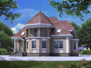 Проекты домов Альфаплан - «Белта» -  двухэтажный коттедж в романтическом стиле - превью основного изображения