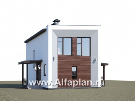 Проекты домов Альфаплан - «Сигма» - проект двухэтажного каркасного домав скандинавском стиле - превью дополнительного изображения №2