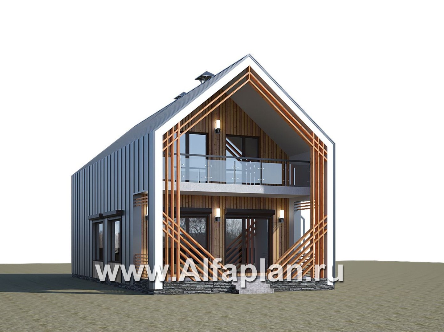 Проекты домов Альфаплан - «Тау» - эксклюзивный коттедж в современном дизайне - дополнительное изображение №2
