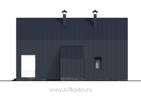 Проекты домов Альфаплан - «Тау» - эксклюзивный коттедж в современном дизайне - превью фасада №2
