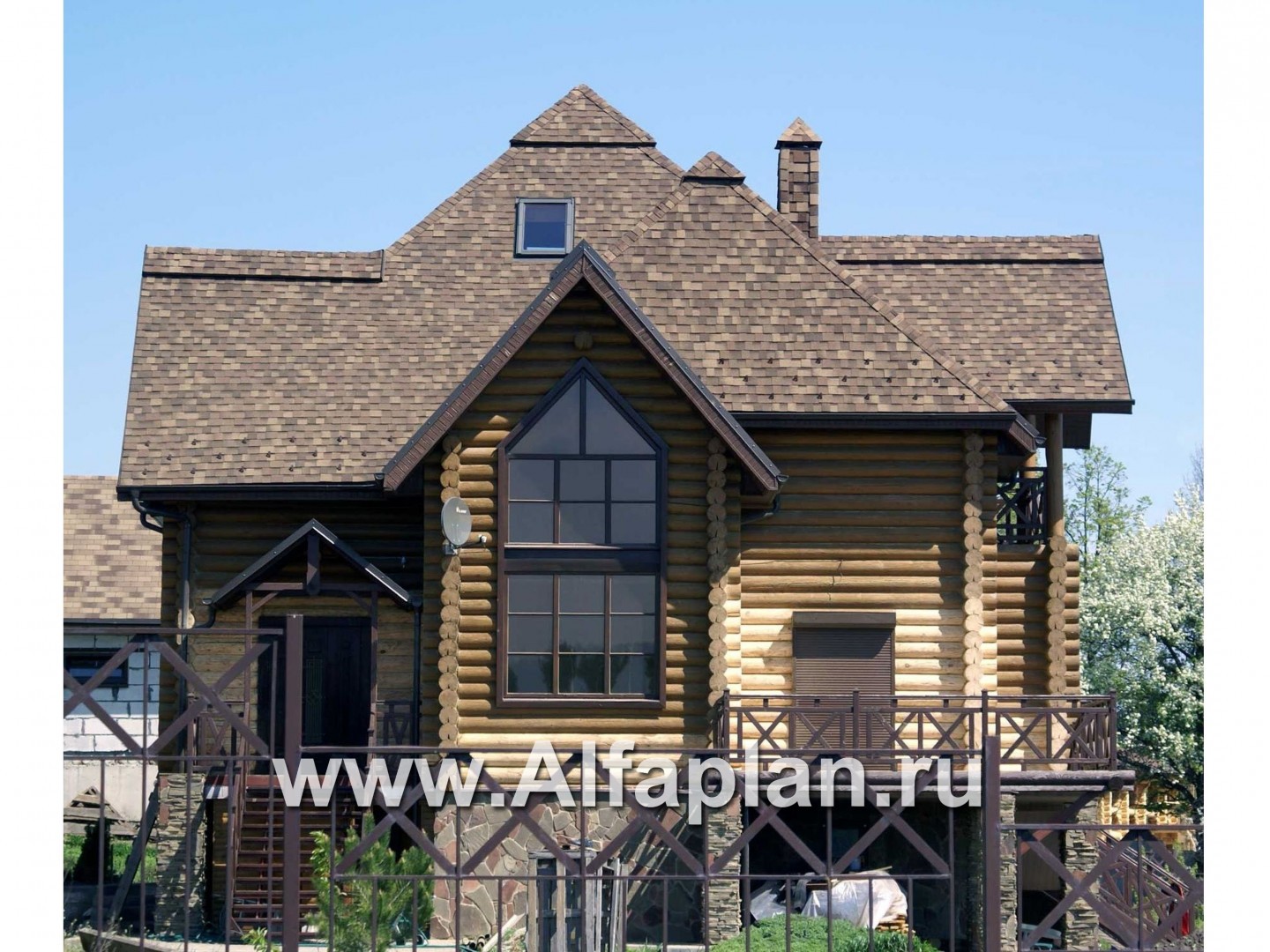 Проекты домов Альфаплан - «Транк Хаус» - деревянный дом с террасой - дополнительное изображение №2