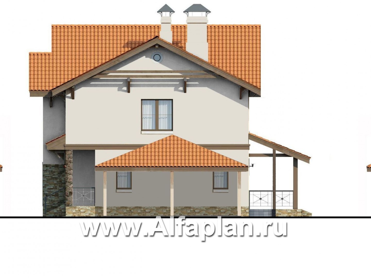 Проекты домов Альфаплан - «Pro vita» - компактный дом с удобной планировкой - изображение фасада №2