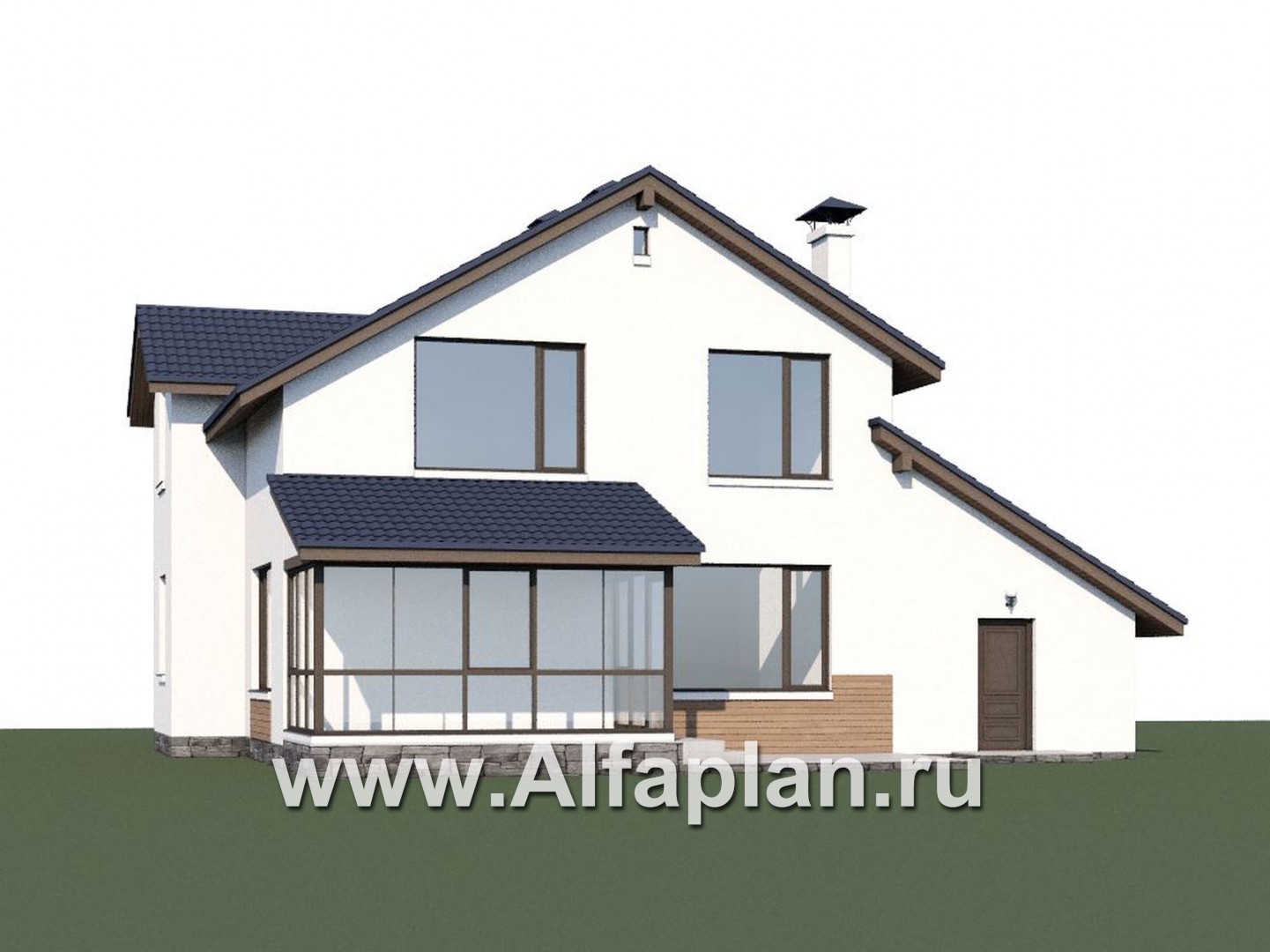 Проекты домов Альфаплан - «Четвертое измерение» - стильный современный дом с комфортабельной планировкой - дополнительное изображение №1