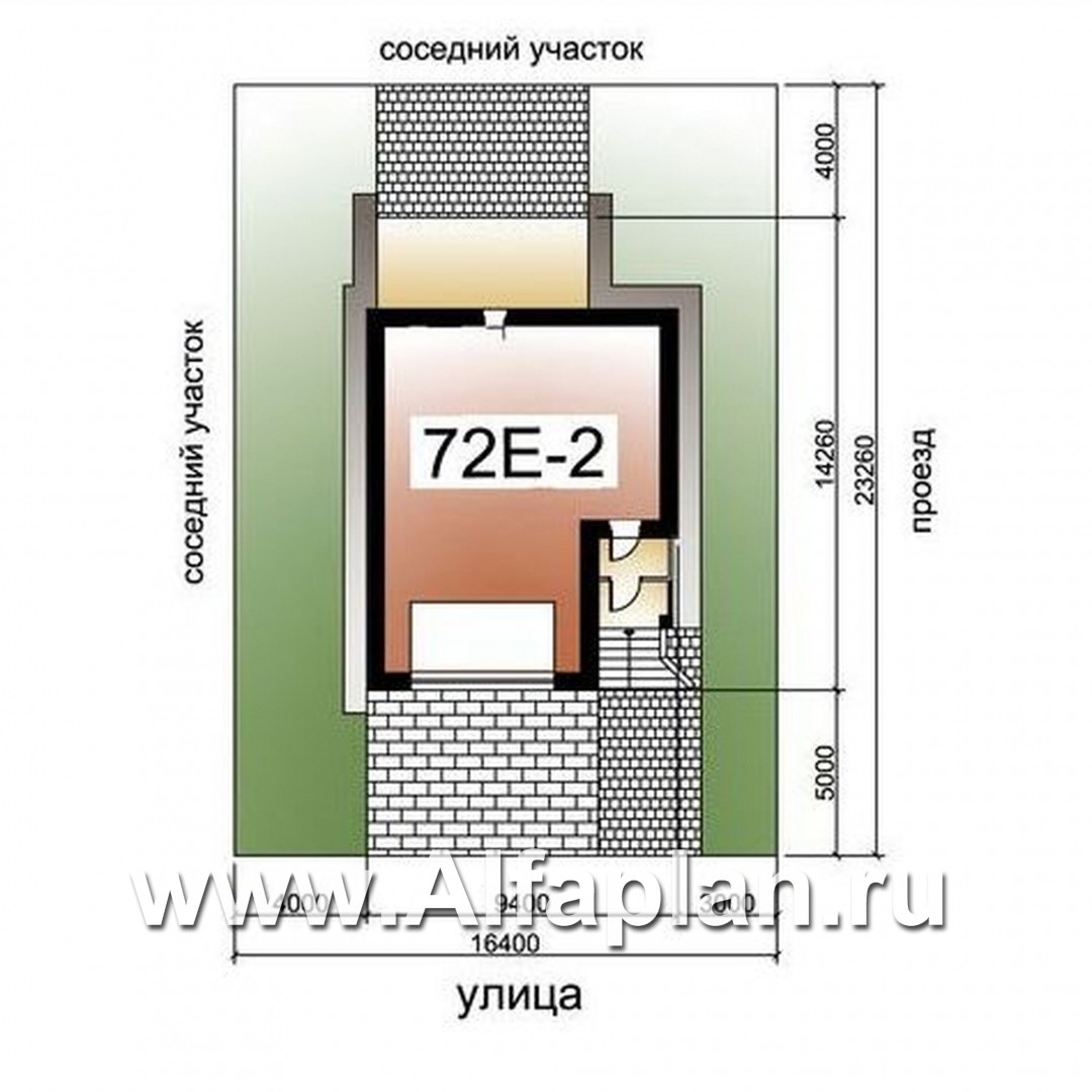 Проекты домов Альфаплан - «Экспрофессо»- проект компактного дома с гаражом в цоколе - дополнительное изображение №6