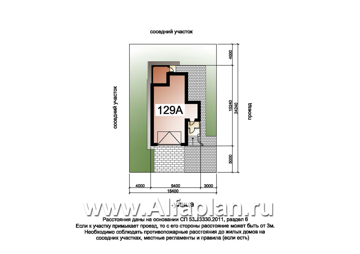 «Эврика» - проект трехэтажного дома из газобетона, с гаражом в цоколе, для узкого участка - дизайн дома №9