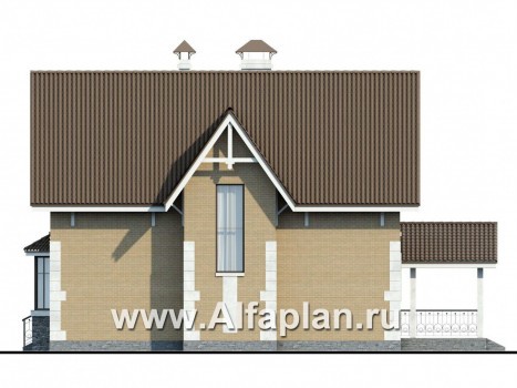 Проекты домов Альфаплан - «Примавера» - компактный загородный дом - превью фасада №2