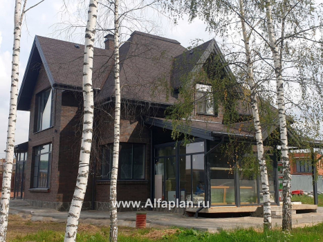 Проекты домов Альфаплан - «Альтаир» - современный мансардный дом с гаражом - превью дополнительного изображения №7