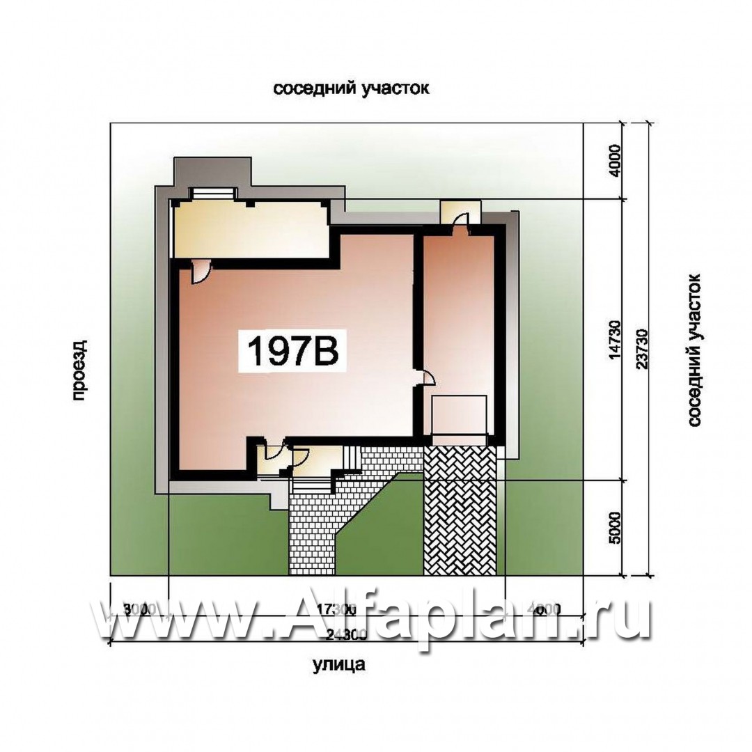 Проекты домов Альфаплан - «Айвенго» — особняк для большой семьи с жилой мансардой и гаражом - дополнительное изображение №3