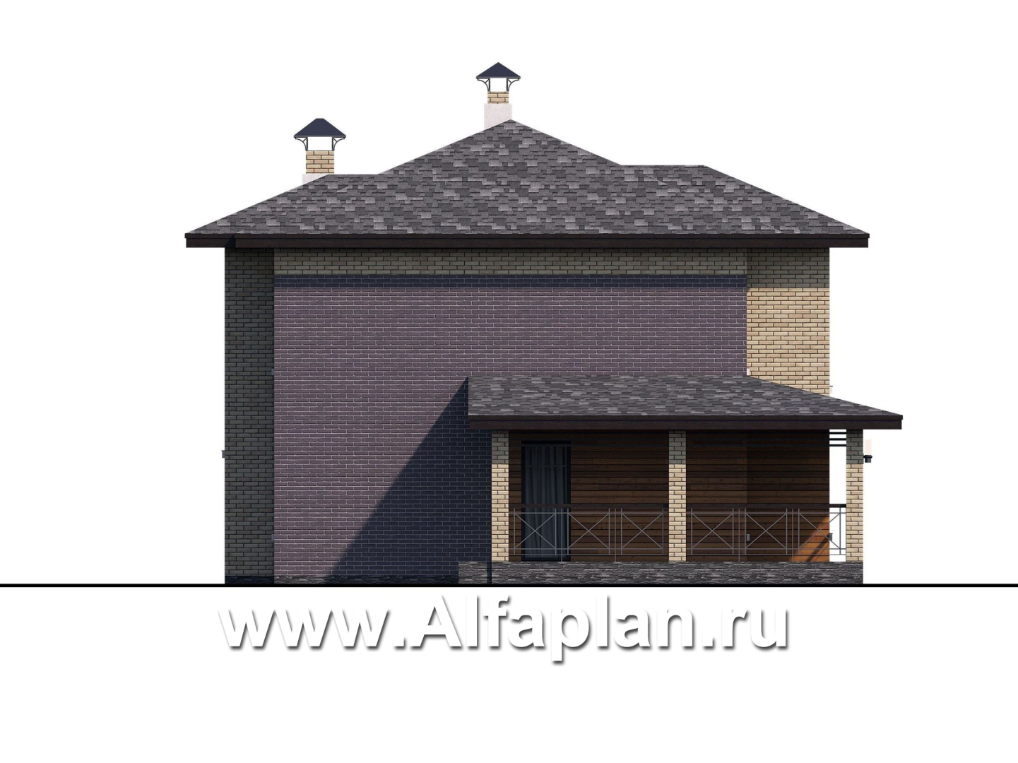 Проекты домов Альфаплан - «Стимул» - рациональный загородный дом - изображение фасада №3