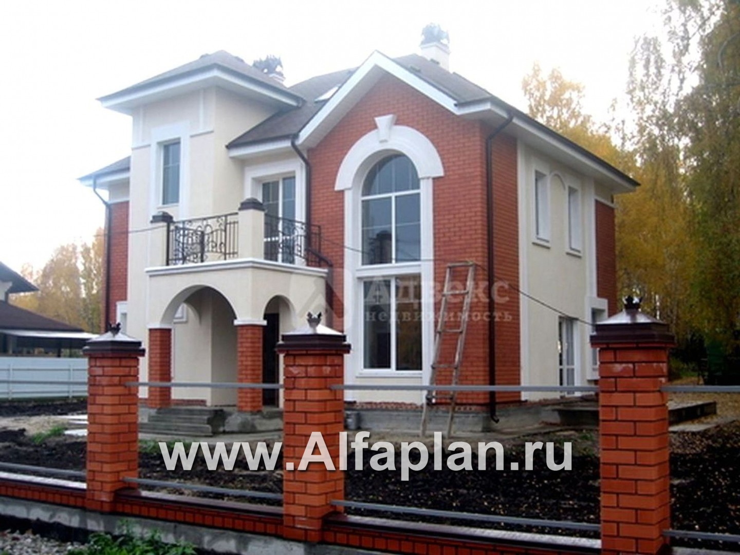 Проекты домов Альфаплан - «Разумовский» - элегантный загородный дом - дополнительное изображение №3