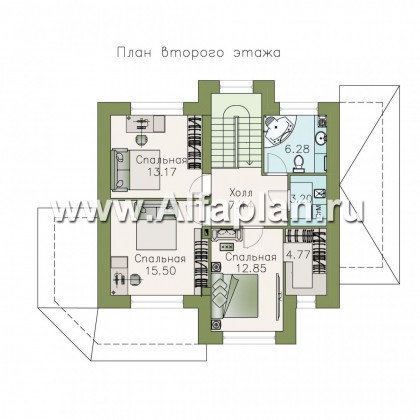 Проекты домов Альфаплан - «Стимул» - рациональный загородный дом с просторной гостиной - превью плана проекта №2