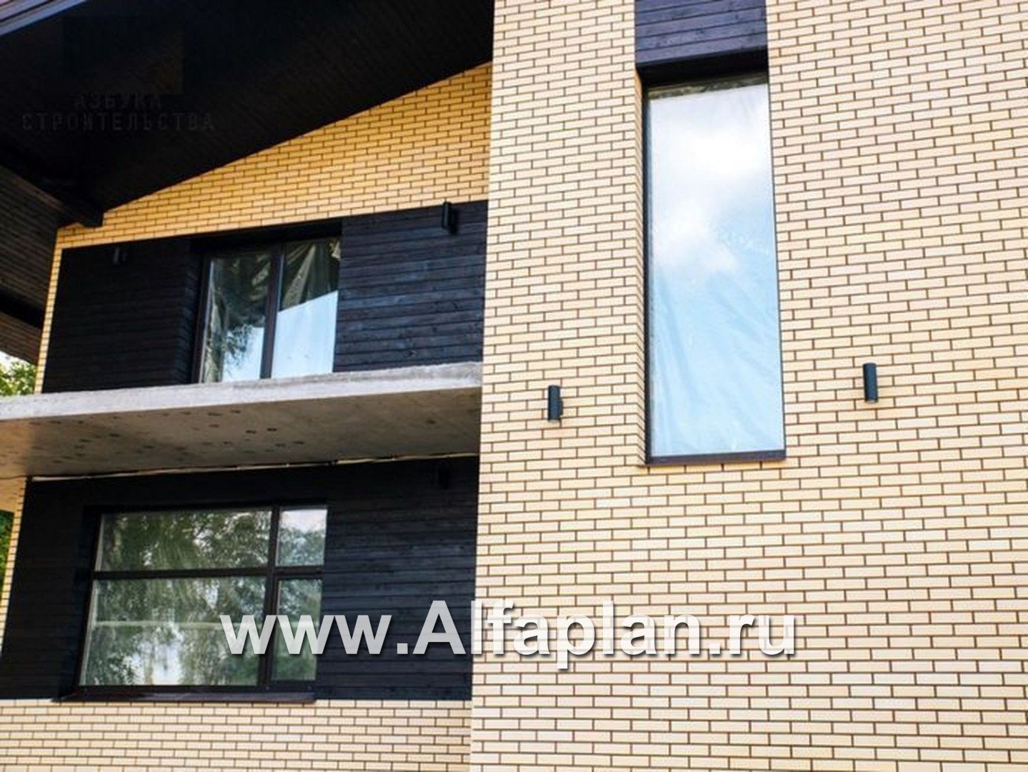 Проекты домов Альфаплан - Современный коттедж с большим гаражом-стоянкой - дополнительное изображение №7