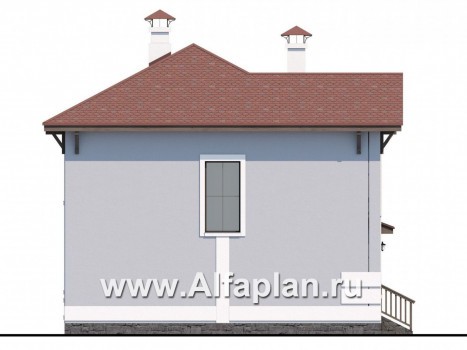 Проекты домов Альфаплан - Кирпичный дом «Собственный рай» - превью фасада №3