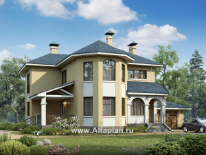 Проекты домов Альфаплан - «Модус Вивенди»- двухэтажный  дом с гаражом - превью основного изображения
