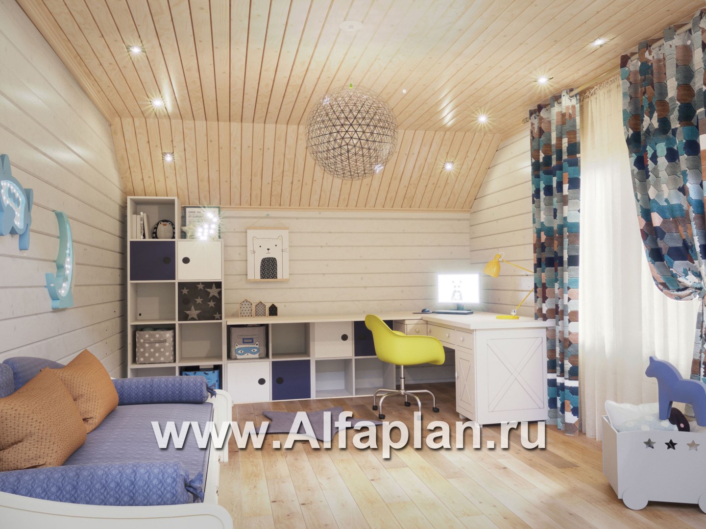 Проекты домов Альфаплан - Комфортабельный дом из бруса - дополнительное изображение №8