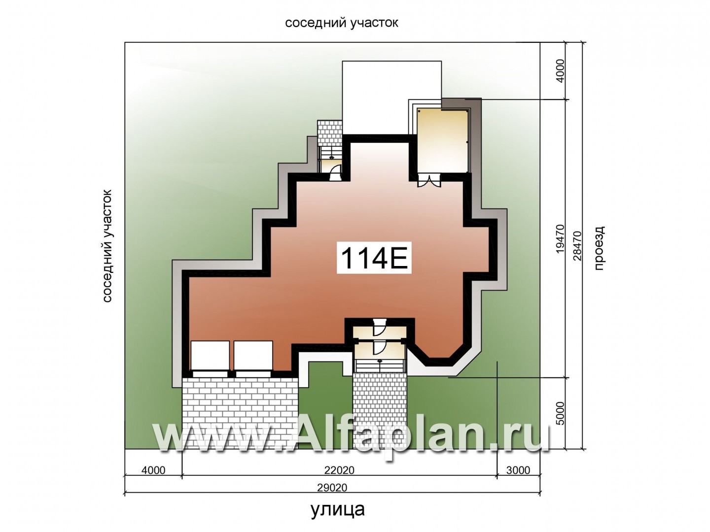 Проекты домов Альфаплан - «Воронцов»- респектабельный коттедж из газобетона с гаражом - дополнительное изображение №1