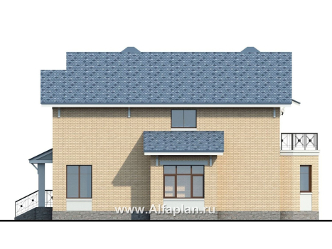 Проекты домов Альфаплан - «Дженни Врен» - удобный коттедж 154A - превью фасада №2