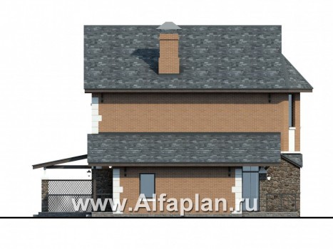 Проекты домов Альфаплан - Компактный и вместительный загородный дом - превью фасада №3