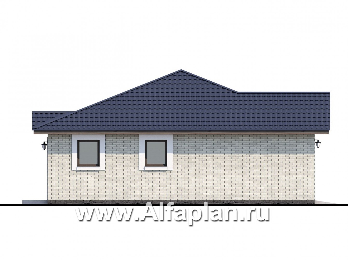 Проекты домов Альфаплан - Гараж с кладовой и мастерской - изображение фасада №3