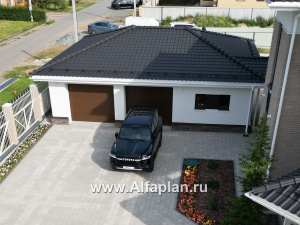 Проекты домов Альфаплан - Гараж для крупноразмерных автомобилей, с котельной - превью основного изображения